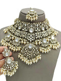 Ishhaara White Premium Victorian Layered Bridal Choker Necklace