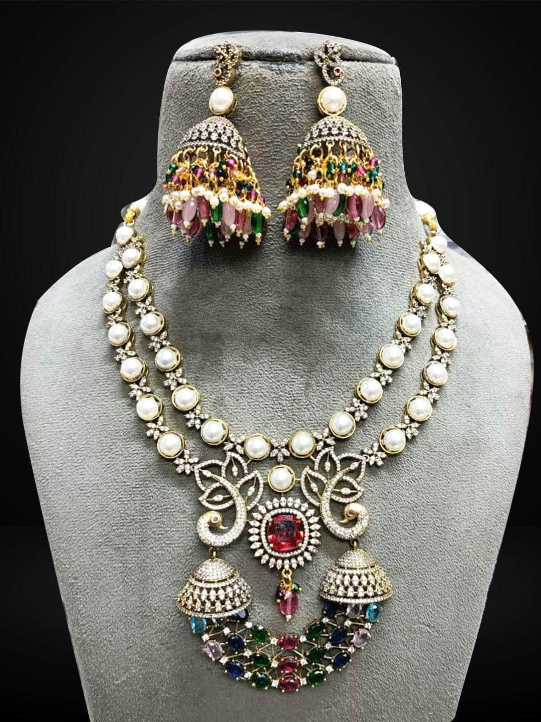 Ishhaara Royal Stone Studded Kundan Necklace Set