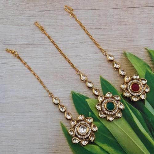 Ishhaara Simple Small Kundan Maang Teeka