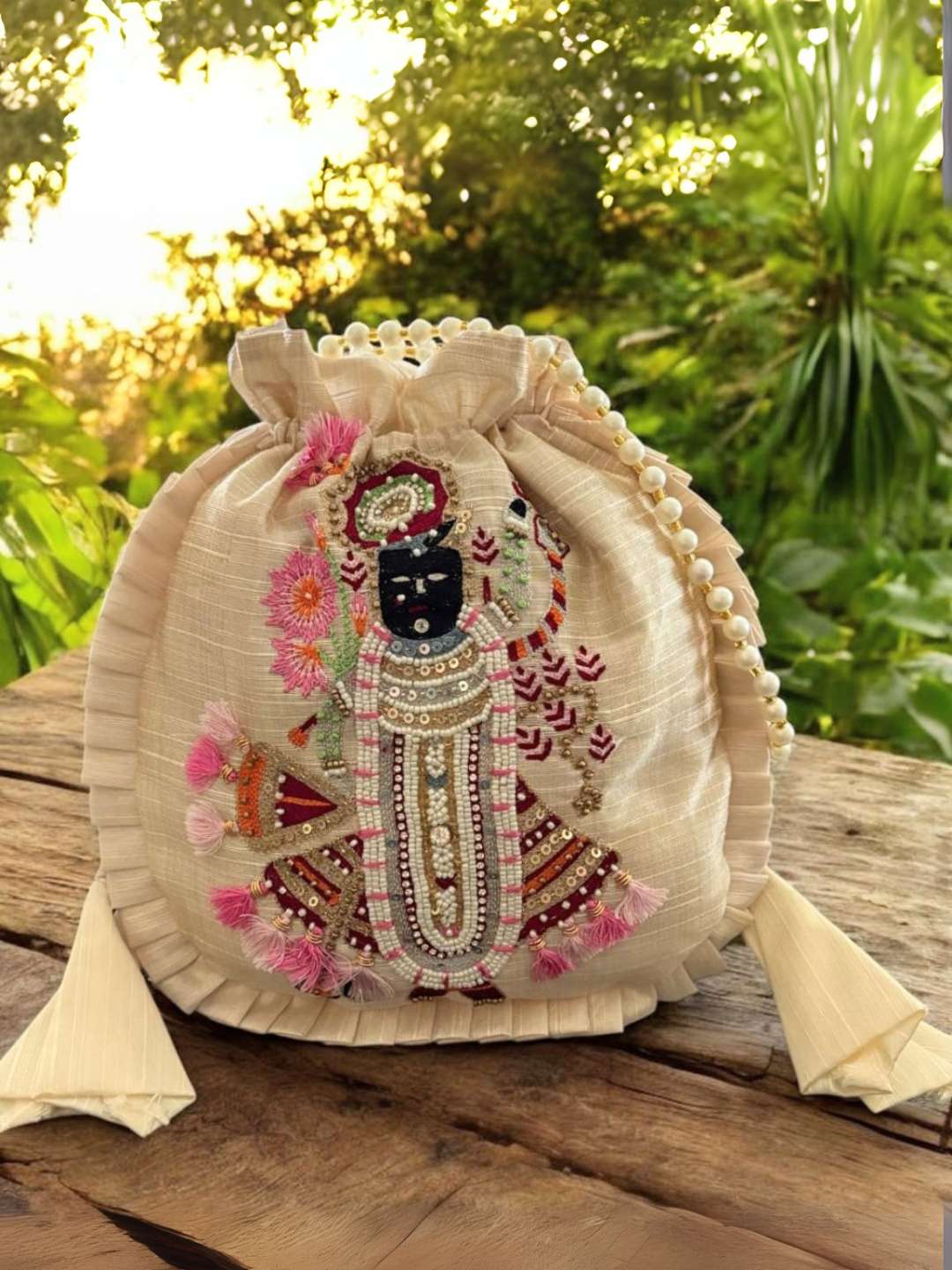 Ishhaara Sreenathji Designer Hand Embroidery Potli Bag