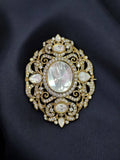 Ishhaara White Statement Groom Brooch