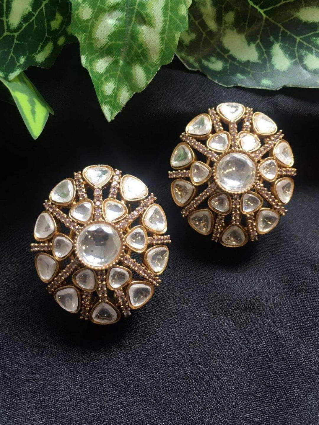 Ishhaara Uncut Polki Studs