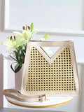 Ishhaara White V Cut Hand Held Handbag