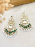 Ishhaara Wine Colored Chandbali Earrings