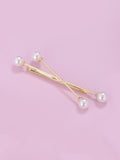 Ishhaara X Shaped Gold Metal Hair Bobby Pins