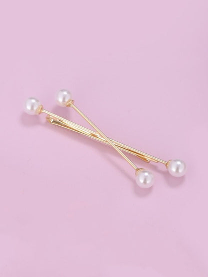 Ishhaara X Shaped Gold Metal Hair Bobby Pins