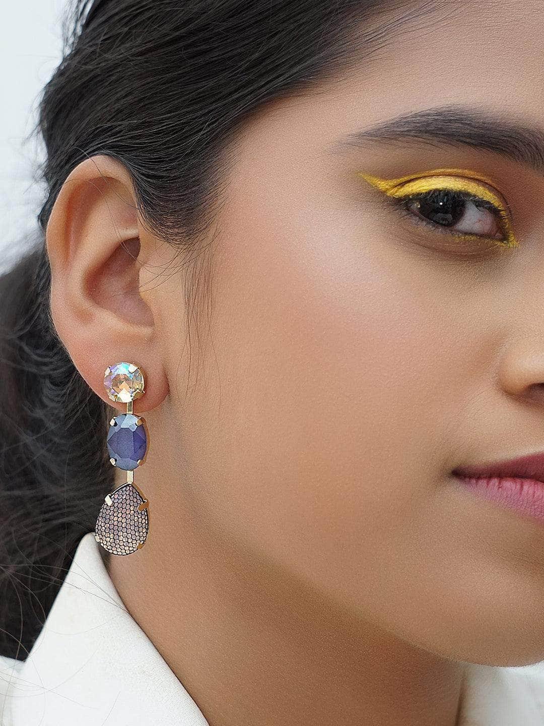 Ishhaara Yashaswinidayama In Our Honeycomb 3Tiered Earrings