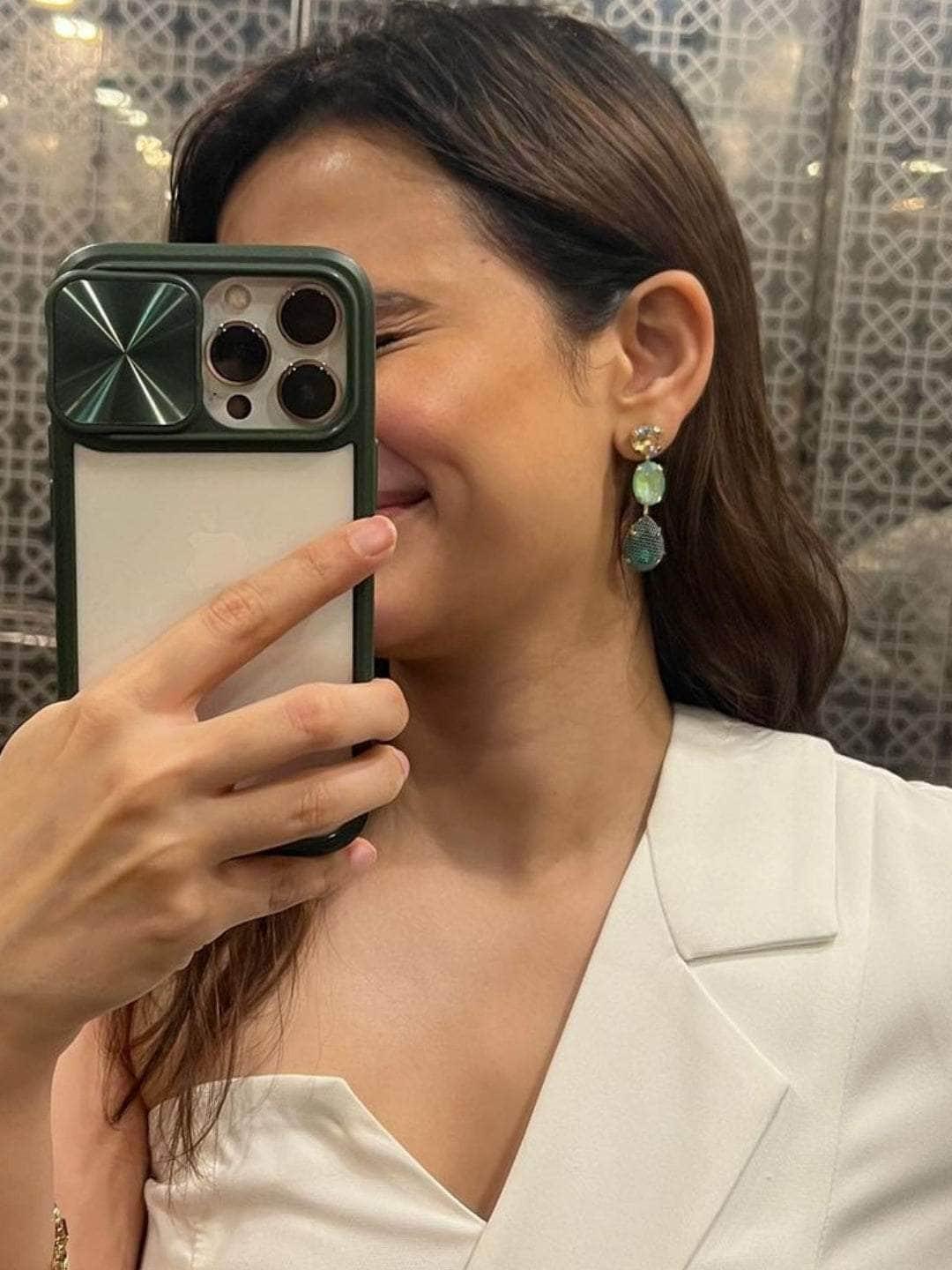 Ishhaara Yashaswinidayama In Our Honeycomb 3Tiered Earrings