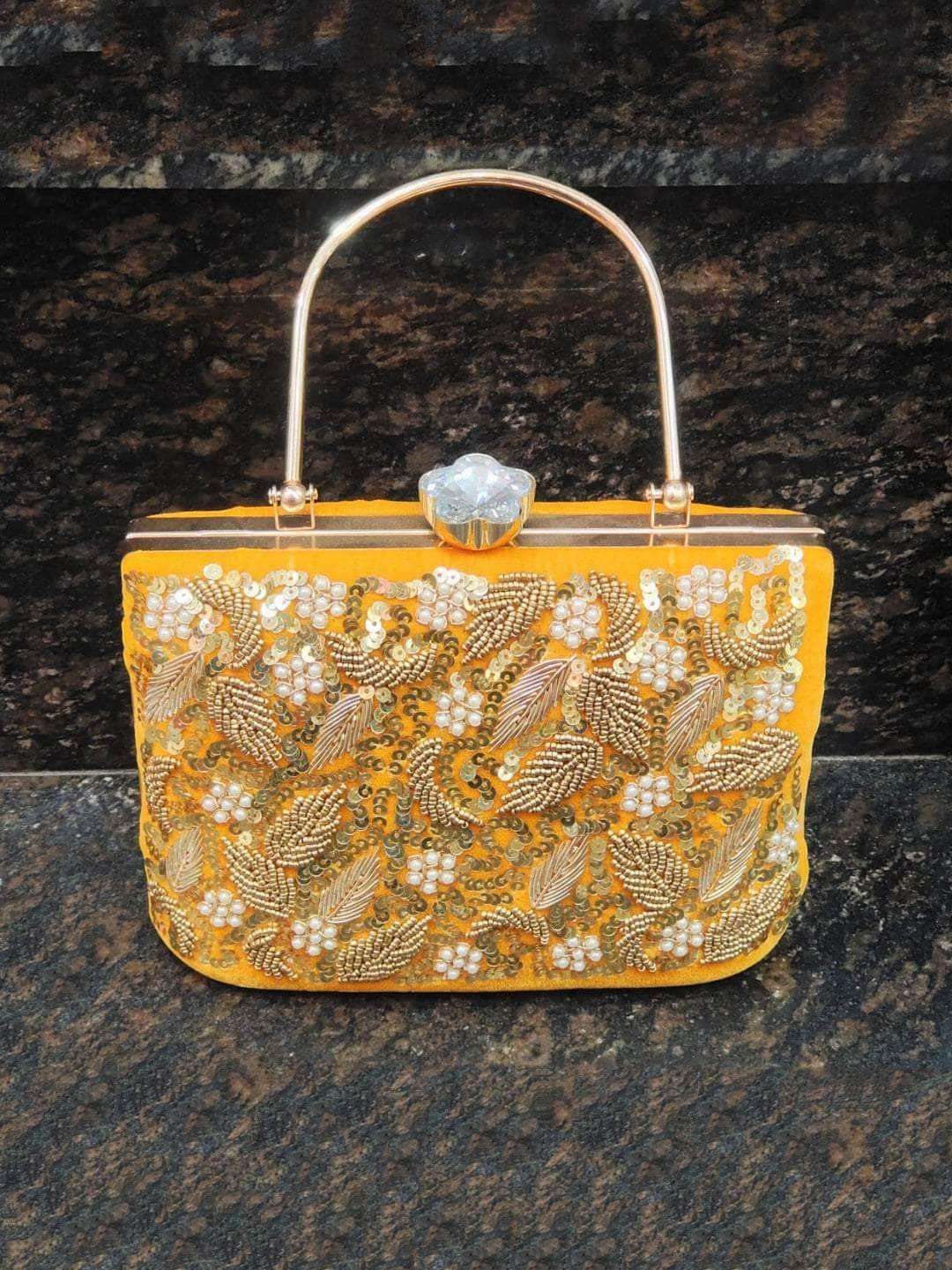 Ishhaara Bridal Embroidery Box Clutch