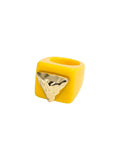 Ishhaara Yellow Chunky Candy Ring