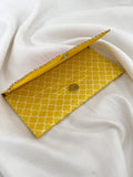 Ishhaara Yellow Colored Dulhan Embedded Fabric Envelope Clutches