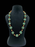 Ishhaara Yellow Jadau Beaded Pearl Necklace