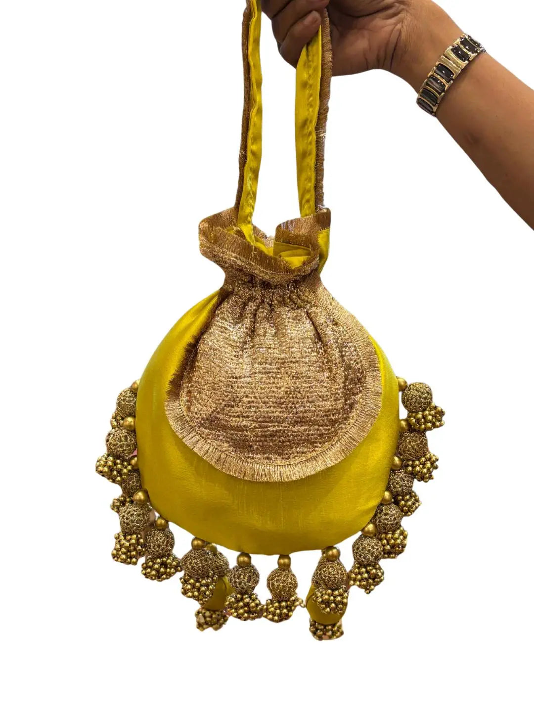 Ishhaara Yellow Jhumka Potlibag