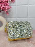 Ishhaara Yellow Mini Crystal Bag