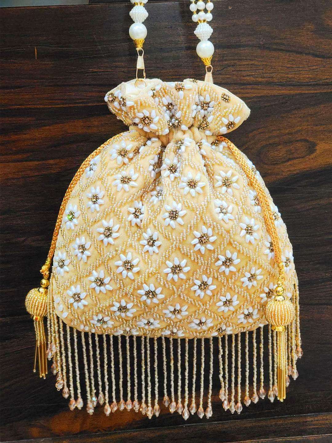 Ishhaara Pearl Drop Potli Bag