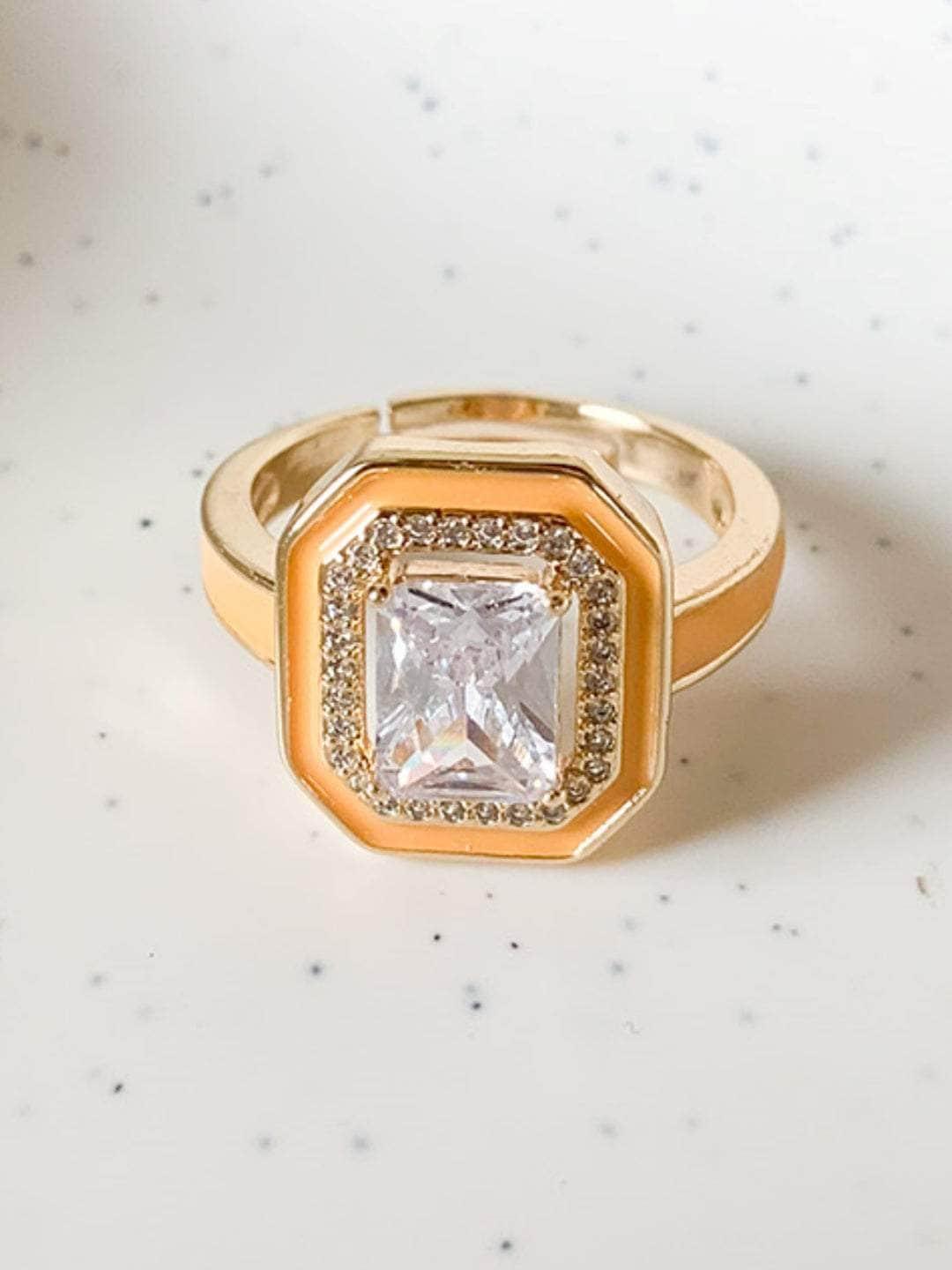 Ishhaara Rectangular Cocktail Ring