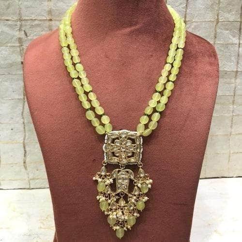 Ishhaara Square Kundan Pendant Necklace