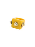 Ishhaara Yellow Square Resin Ring