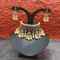 Ishhaara Yellow Surbhic In Reverse AD Choker And Earring Set