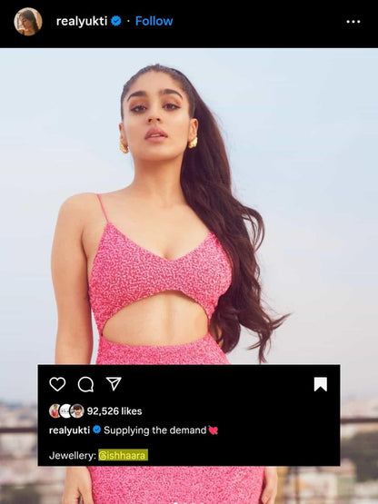 Ishhaara Yukti Thareja In Dome Drop Earrings