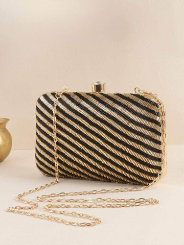 Ishhaara Zebra Accessories Clutch Bag