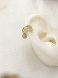 Ishhaara Zirconia Ball Non Piercing Earcuff Earrings