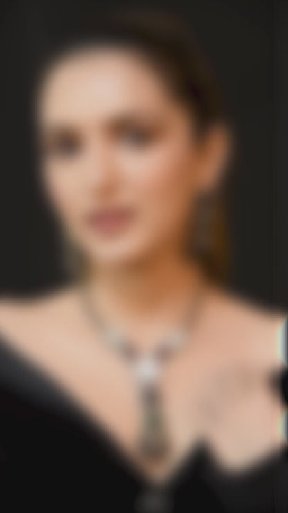 Multicoloured Stonework Design Jewellery Set